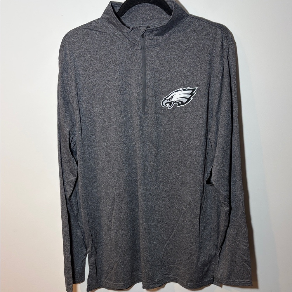 NFL Team Apparel Eagles Quarter-Zip Pullover NWT Sz L